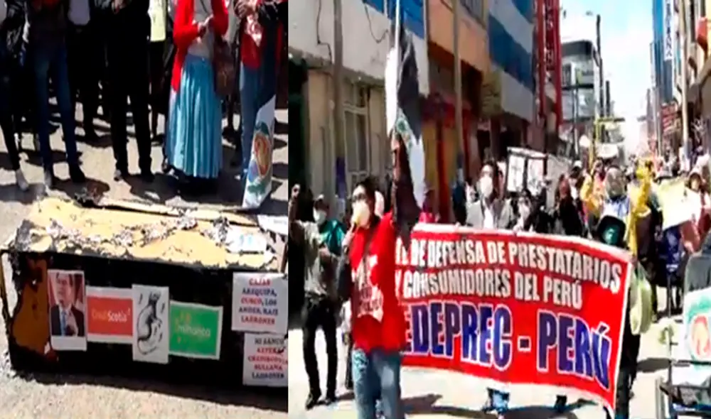 Movilización se realizó este miércoles en Juliaca. Fotocaptura: Facebook.