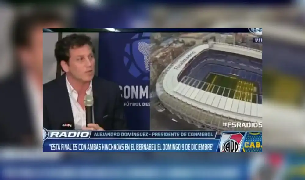 Conmebol: "Final entre River vs Boca se jugará en el Santiago Bernabéu con ambas hinchadas" [VIDEO]