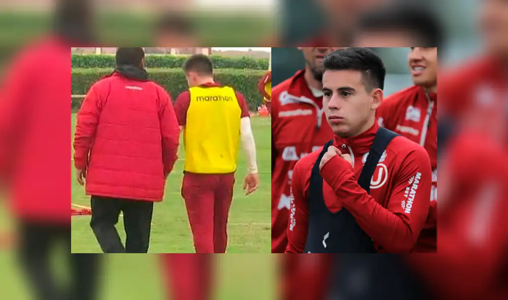 Henry Vaca salió del entrenamiento de Universitario tras presentar un dolor. Foto: Universitario/Twitter Henry Vaca salió del entrenamiento de Universitario tras presentar un dolor. Foto: Universitario/Twitter