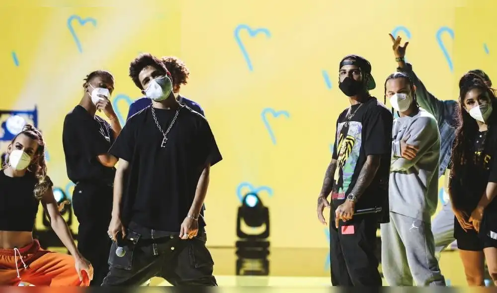 Los ensayos previos al show se realizaron con mascarillas y protocolos de seguridad. | Foto: Facebook