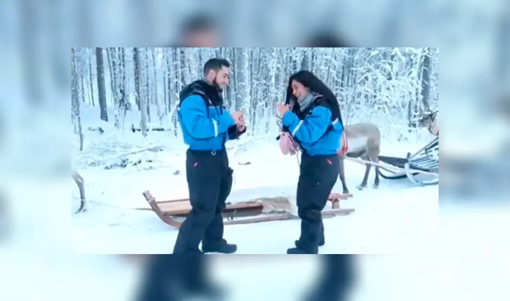 Vania Bludau y su romántica pedida de mano en medio de la nieve [VIDEO] 