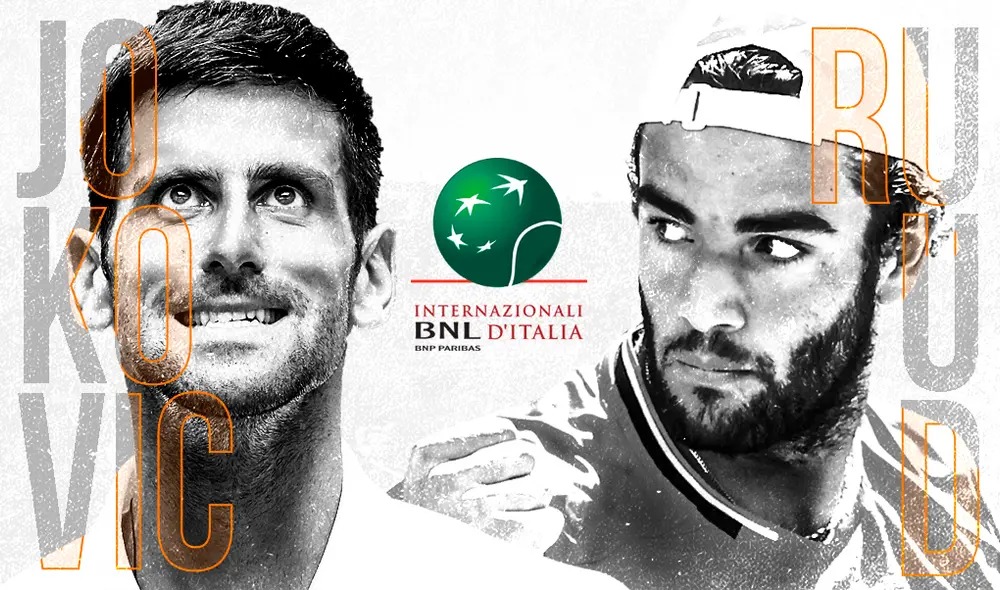 Novak Djokovic vs. Casper Ruud por la semifinal del Master 1.000 de Roma. Gráfica: Fabrizio Oviedo/La República