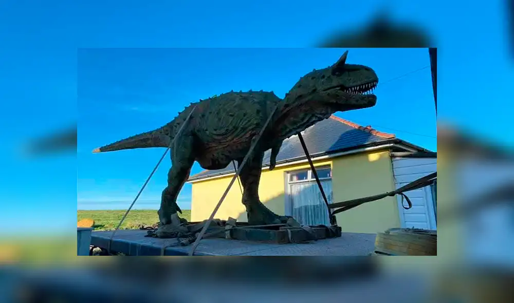 El dinosaurio tiene una medida aproximada de seis metros de largo. (Foto: El Horizonte)