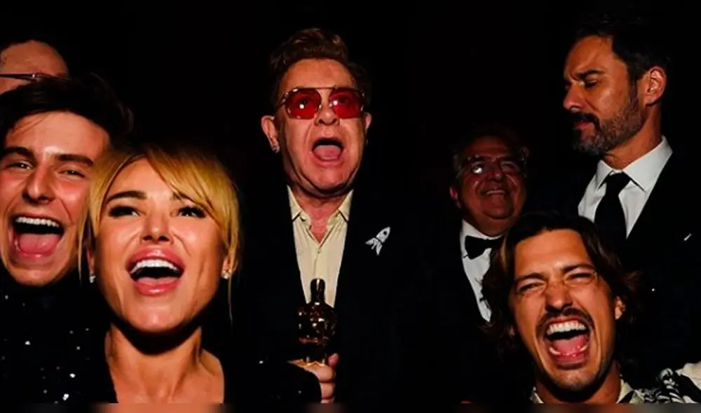 Elton John en la premiación del Oscar Foto: Instagram Elton John en la premiación del Oscar Foto: Instagram