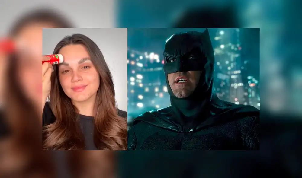 Desliza las imágenes para ver la increíble transformación que tuvo esta mujer para verse como el Batman de Ben Affleck. Fotocapturas: Leticia Gomes/TikTok
