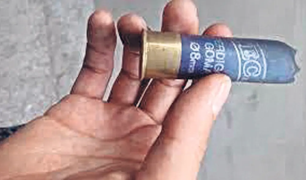 Cartucho. Estos elementos habrían expulsado las canicas. Foto: difusión