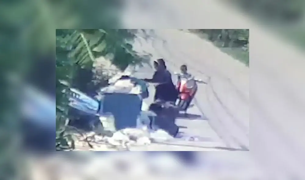 Captada en video: mujer abandonó a su bebé recién nacido en una bolsa