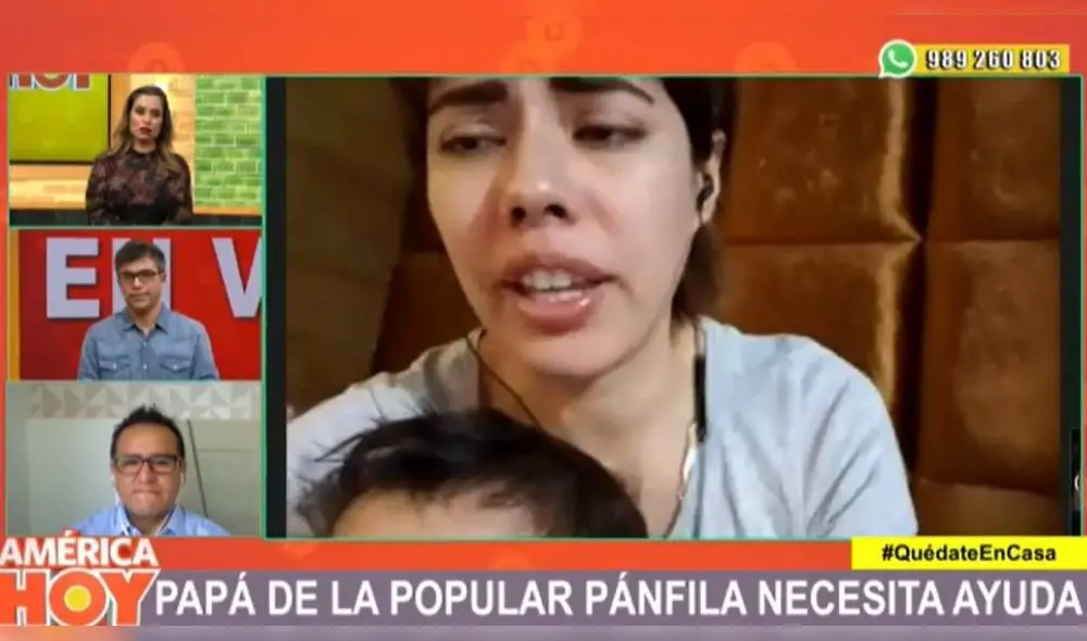 La 'Pánfila' María Victoria Santana llora por su padre en América hoy La 'Pánfila' María Victoria Santana llora por su padre en América hoy