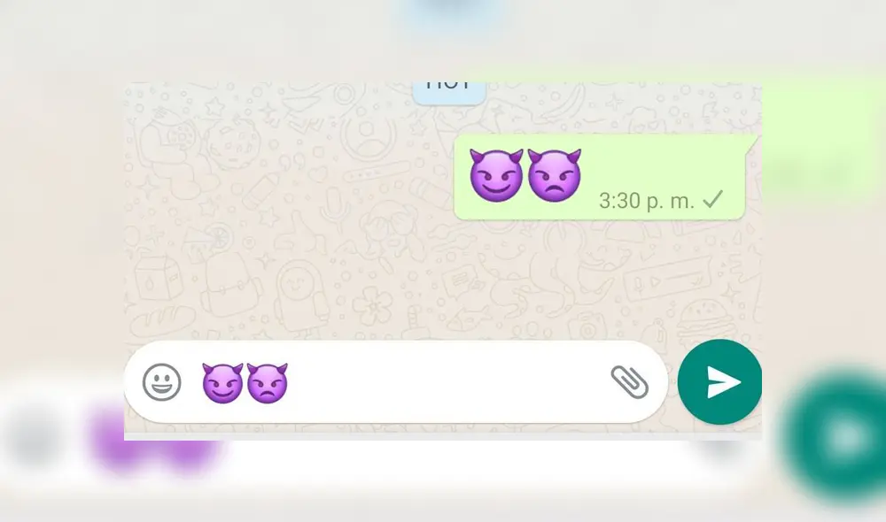 Los 'diablitos' son muy populares en los usuarios de WhatsApp. Foto: Captura.