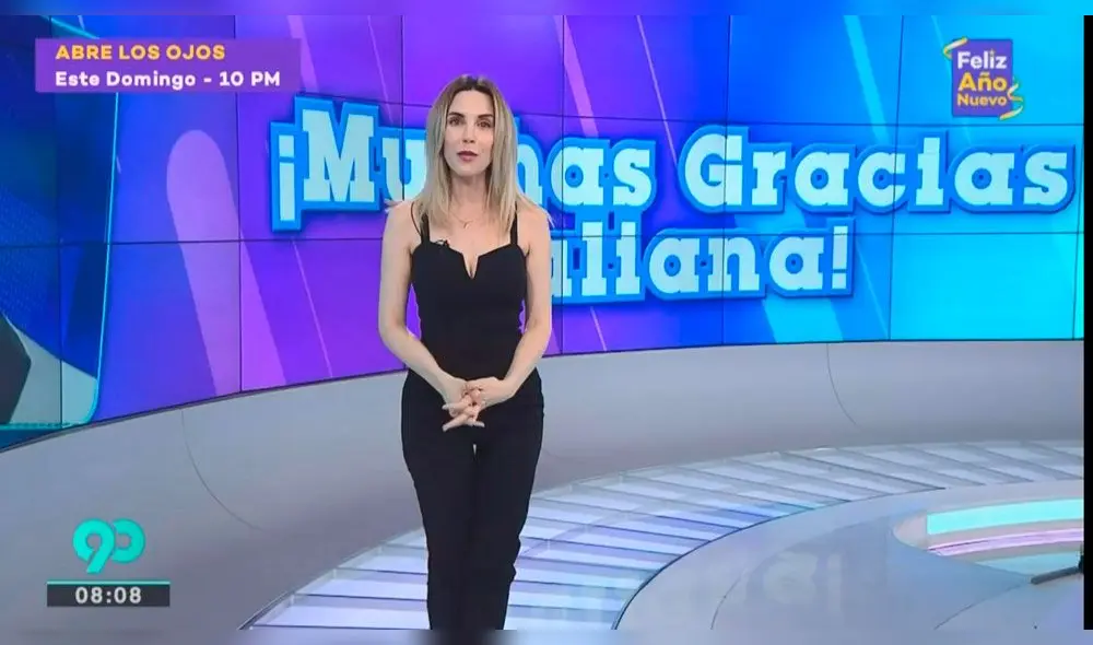 Juliana Oxenford se despide de Latina con emotiva sorpresa de su producción. Foto: Programa Latina Juliana Oxenford se despide de Latina con emotiva sorpresa de su producción. Foto: Programa Latina