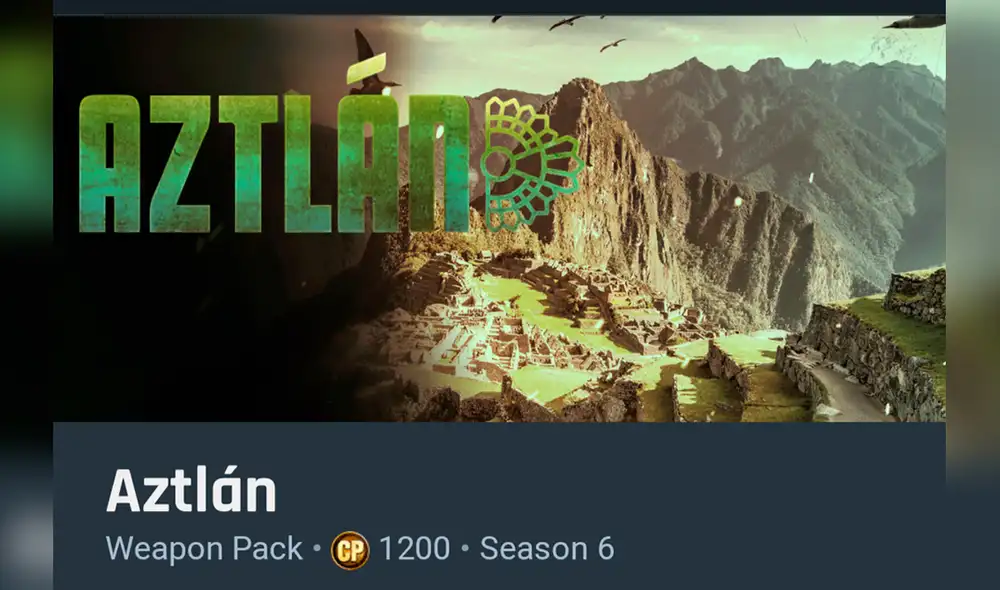 El bundle de Aztlan cuesta 1.200 CP en la tienda de Call of Duty: Warzone. Foto: Reddit