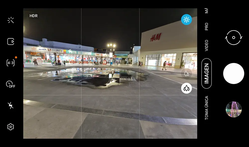 Interfaz de la aplicación de la cámara. Foto: Carol Larrain