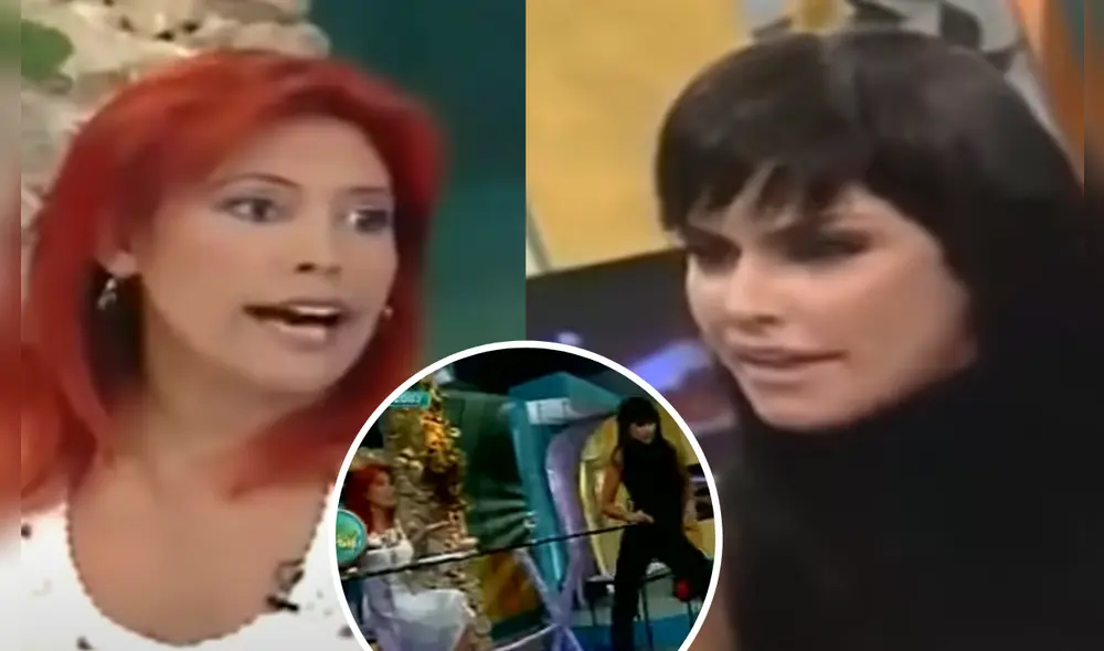 Magaly Medina se enfrentó en vivo con Andrea Montenegro y terminó retirándola de su set de televisión. Foto: composición LR/captura ATV
