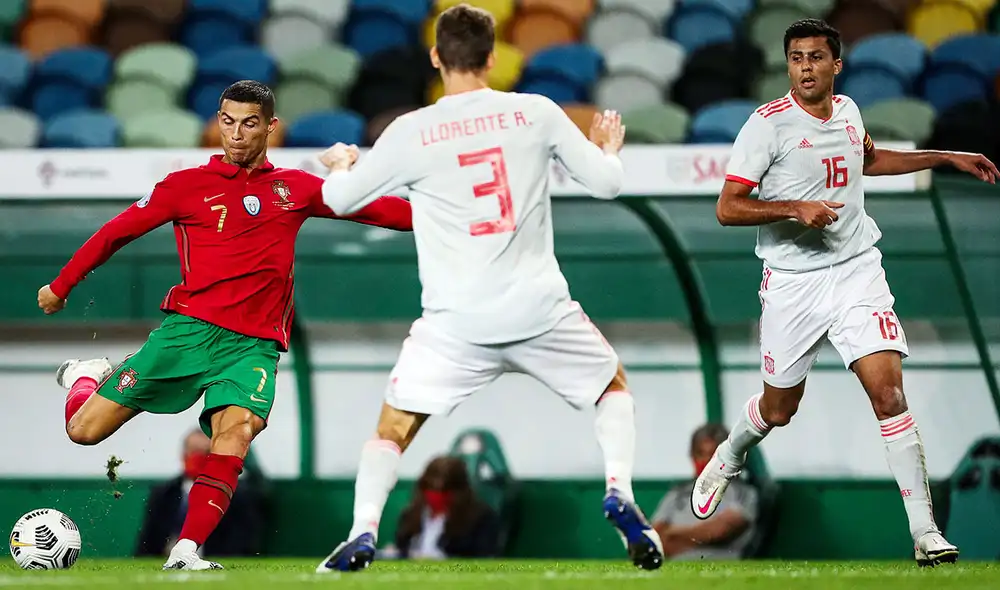 Portugal y España igualaron sin goles en un amistoso internacional en Lisboa previa a la Liga de Naciones. Foto: AFP Portugal y España igualaron sin goles en un amistoso internacional en Lisboa previa a la Liga de Naciones. Foto: AFP