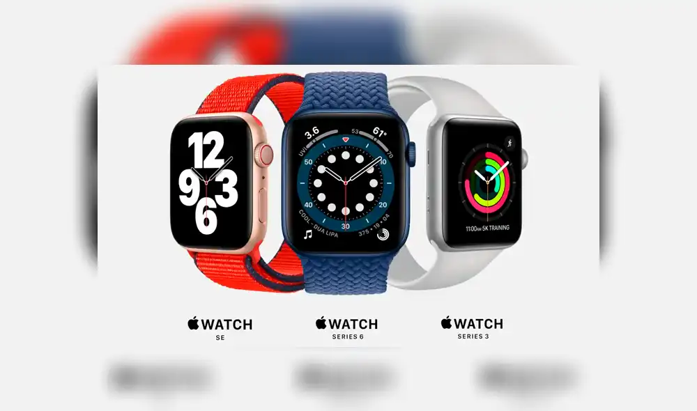 La nueva línea de relojes inteligentes de Apple. | Foto: Apple