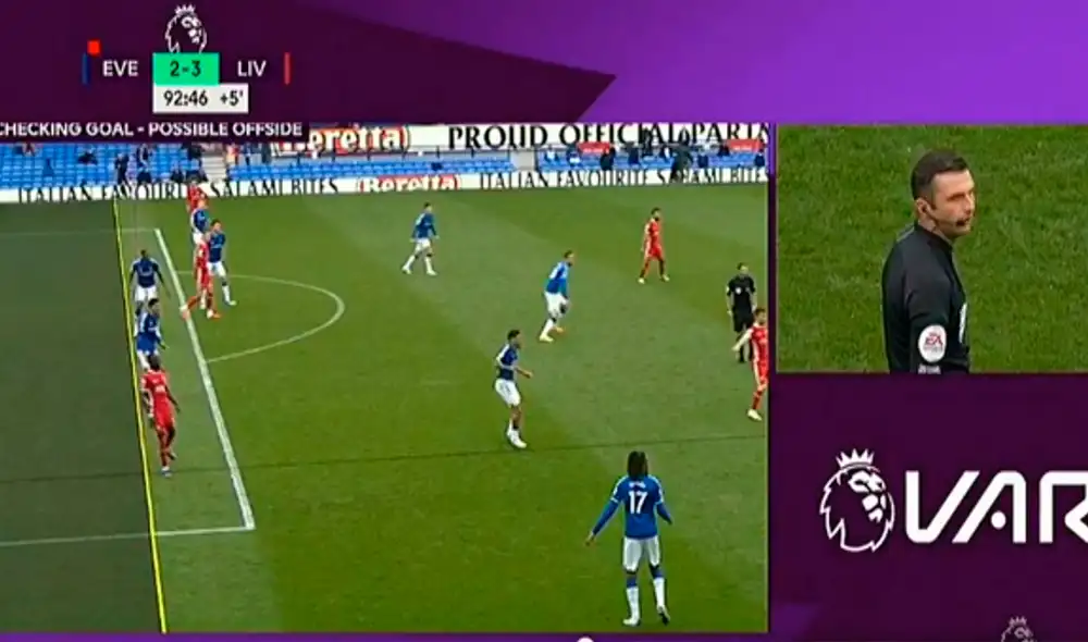 Everton y Liverpool igualaron 2-2 por la fecha 5 de la Premier League 2020-21. Foto: Captura ESPN 2.