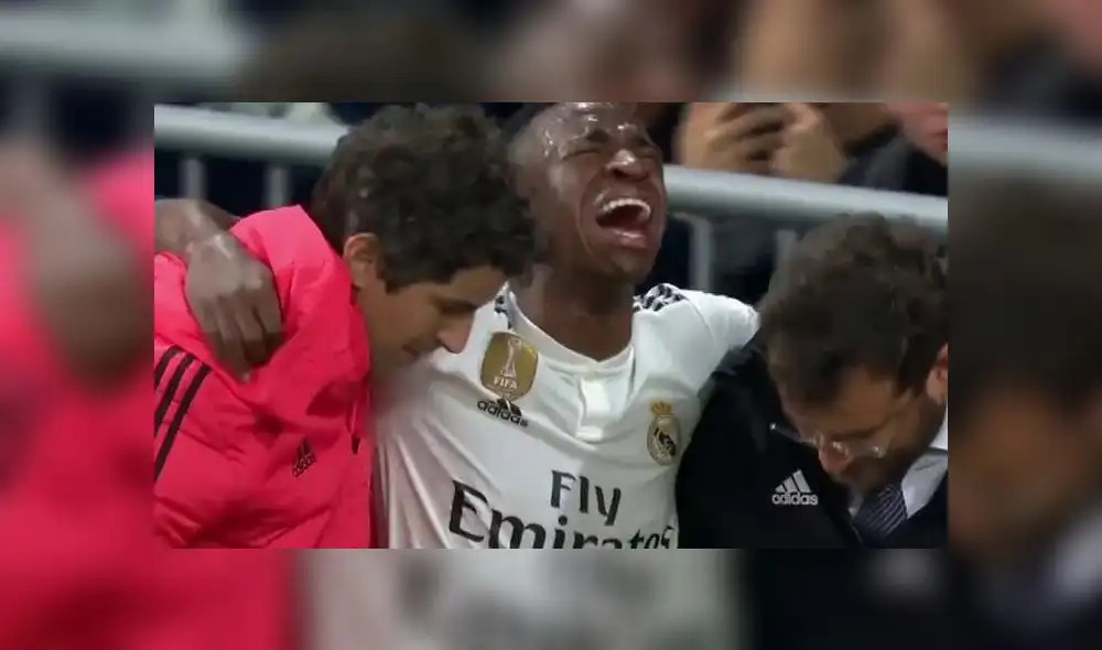 Real Madrid vs Ajax: el llanto desconsolado de Vinicius al salir lesionado del partido [VIDEO]