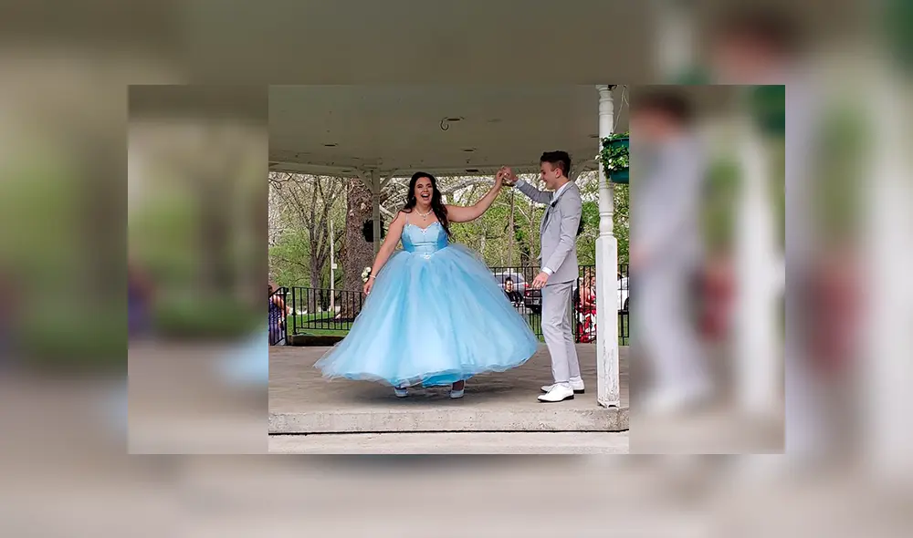En Facebook, un joven quiso sorprender a su mejor amigo y le fabricó un vestido estilo princesa para su graduación.