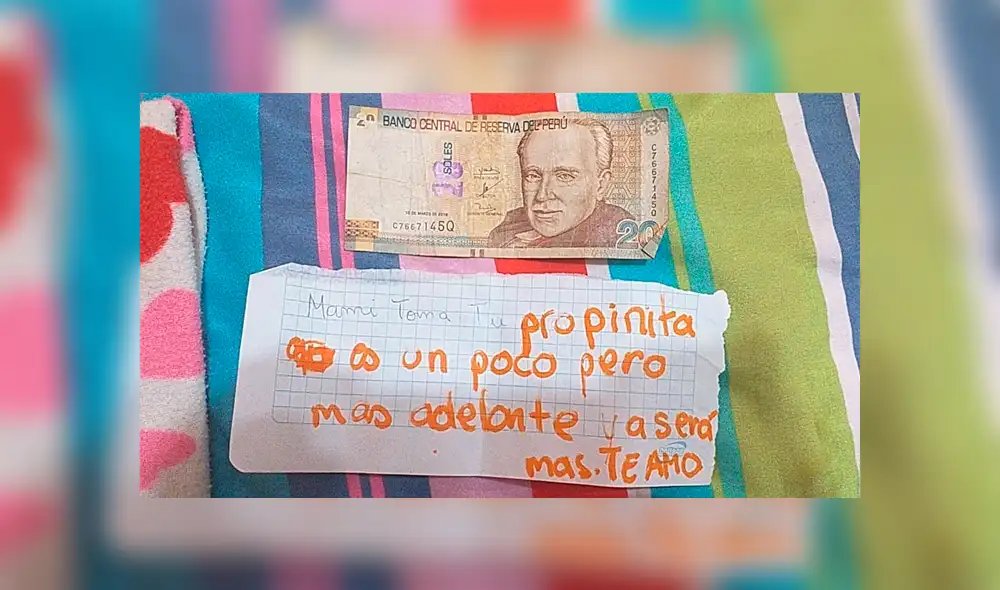 Joven peruano entrega su modesto sueldo a su madre y noble gesto se vuelve viral [FOTOS]