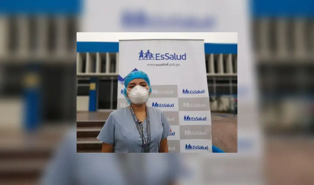 Tecnóloga médica que brinda fisioterapia cardiorespiratoria a pacientes COVID-19 | Créditos: difusión / EsSalud Tecnóloga médica que brinda fisioterapia cardiorespiratoria a pacientes COVID-19 | Créditos: difusión / EsSalud