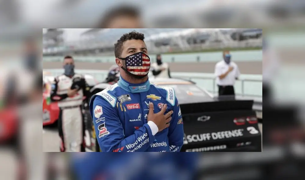 Bubba Wallace recibió el apoyo de sus compañeros luego de sufrir un acto racista. Foto: Google.