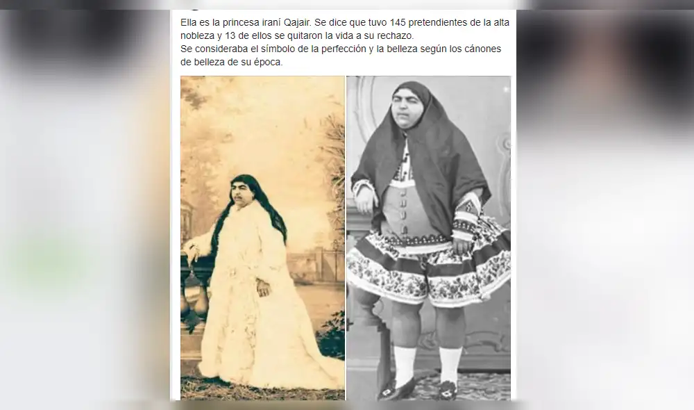 Facebook: La verdad detrás de la foto viral de la princesa Qajair