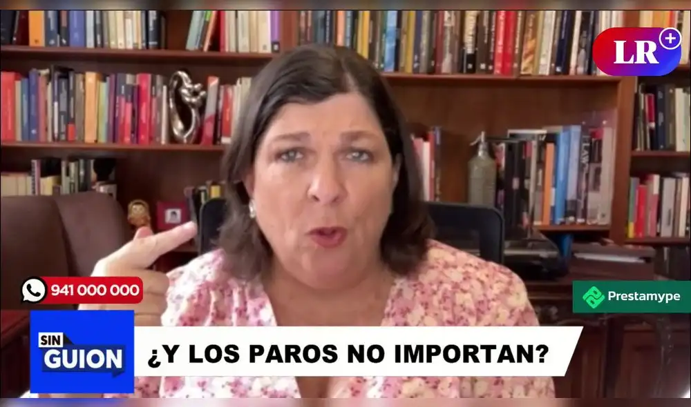 Rosa María Palacios en Sin Guion. Foto: LR+ Rosa María Palacios en Sin Guion. Foto: LR+