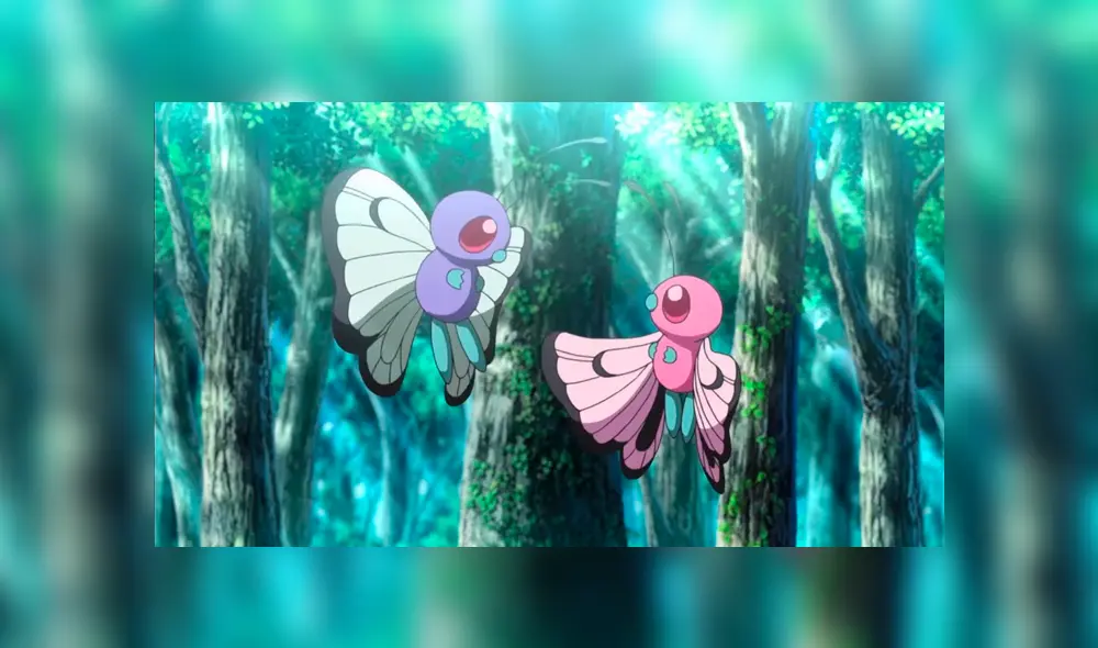 Así lucía el un Butterfree rosa la última película de Pokémon. Foto: Captura.