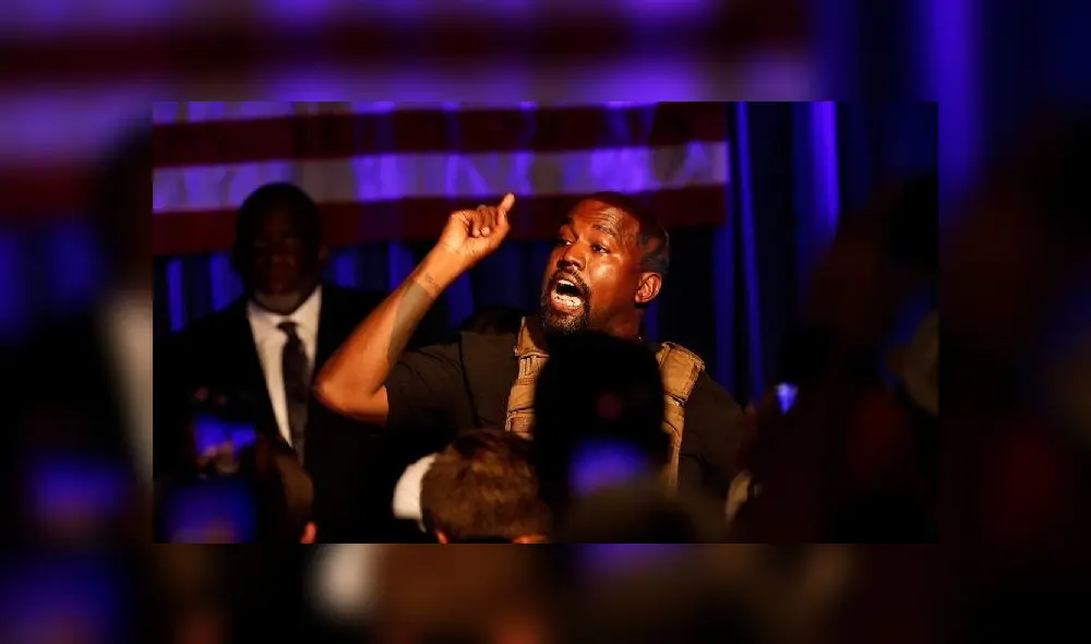 Kanye West ofrece su primer discurso como candidato a las presdenciales en EE. UU. Foto: T13