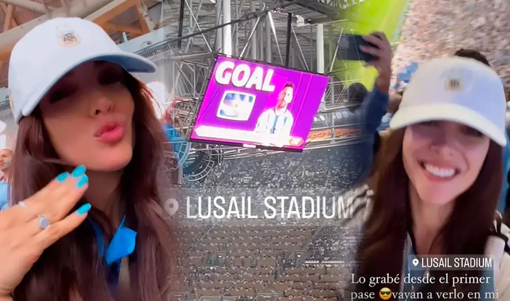 Rosángela Espinoza grabó todas las incidencias del Argentina vs. Francia en la final de la Copa del Mundo. Foto: captura/Instagram Rosángela Espinoza grabó todas las incidencias del Argentina vs. Francia en la final de la Copa del Mundo. Foto: captura/Instagram