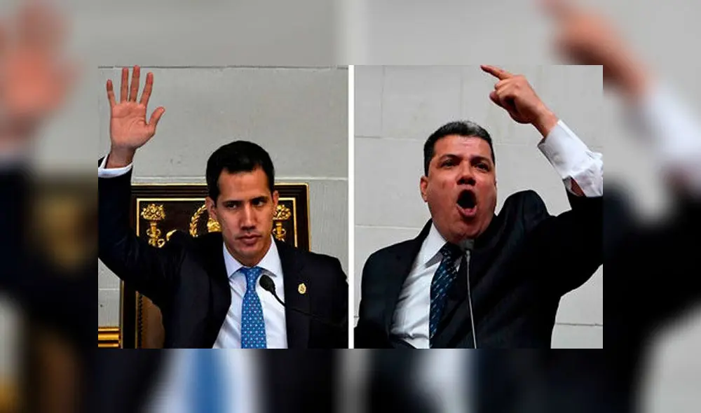 Juan Guaidó y Luis Parra. Foto: difusión. Juan Guaidó y Luis Parra. Foto: difusión.