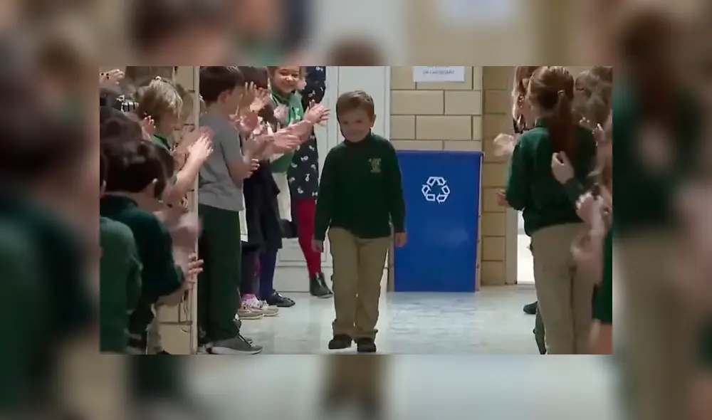 John Oliver Zippay es el pequeño que  venció al cáncer después de tres años de lucha. (FOTO: Twitter)