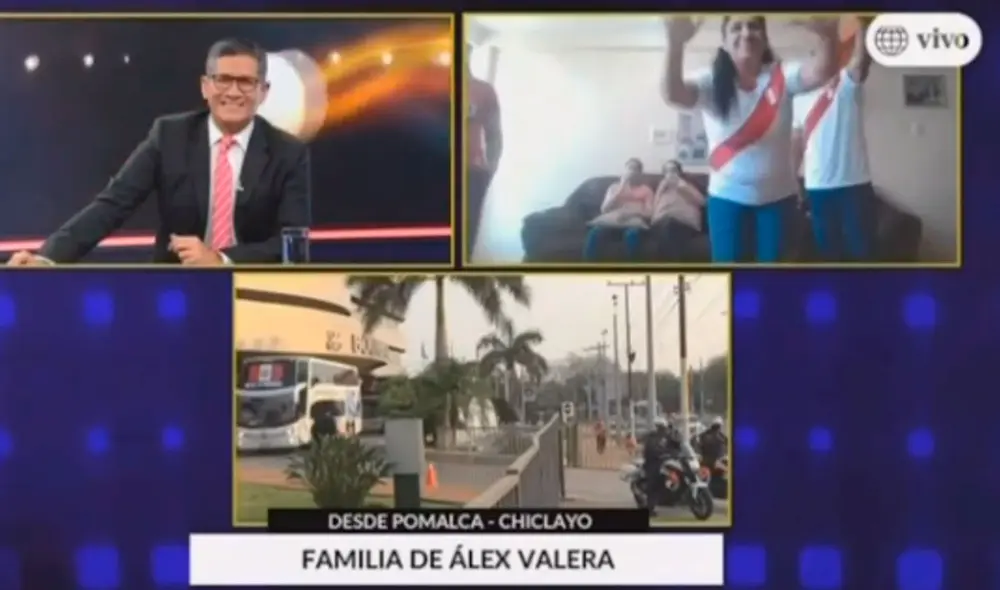 Familia de Álex Valera expresó su aliento previo al partido contra Paraguay por Eliminatorias. Foto: Captura América TV. Familia de Álex Valera expresó su aliento previo al partido contra Paraguay por Eliminatorias. Foto: Captura América TV.