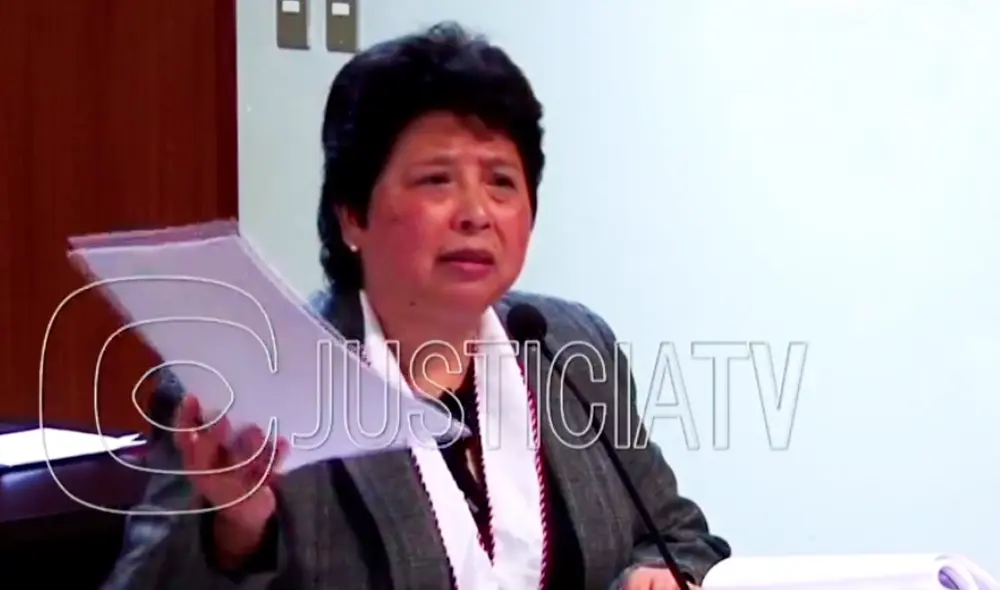Fiscal anticorrupción Zolia Sueno advirtió que existe un alto peligro de fuga de los involucrados en el caso. Foto: Captura Justicia Tv. Fiscal anticorrupción Zolia Sueno advirtió que existe un alto peligro de fuga de los involucrados en el caso. Foto: Captura Justicia Tv.