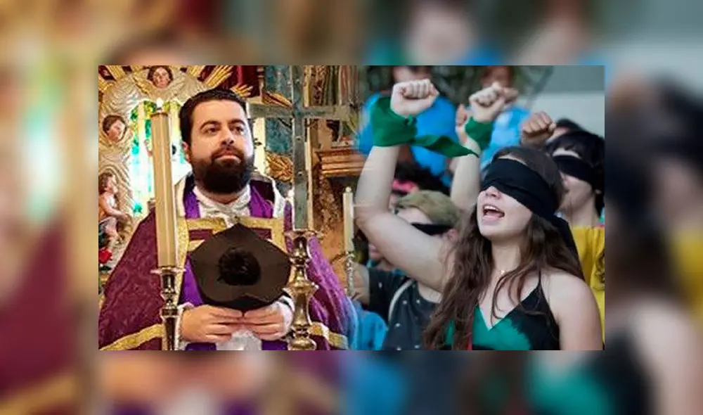 El polémico tuit del párroco tuvo que ser eliminado de su red social. Foto: composición