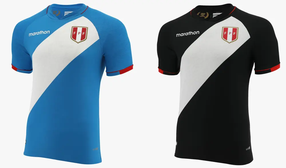 Camiseta oficial y altera de los arqueros de la selección peruana. Foto: Marathon Camiseta oficial y altera de los arqueros de la selección peruana. Foto: Marathon