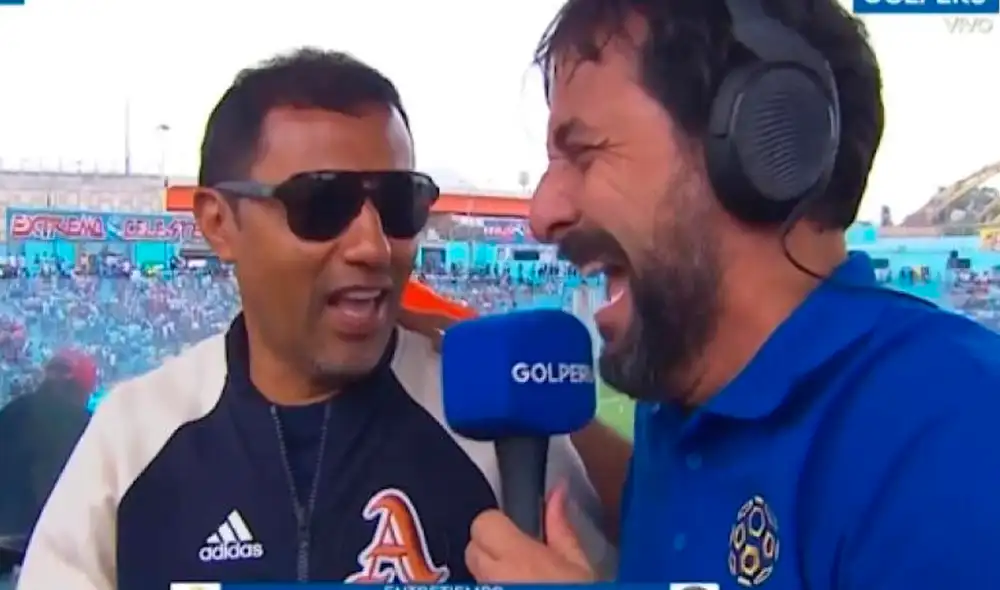 Roberto Palacios le hizo una divertida broma a un reportero de Gol Perú en el entretiempo del Sporting Cristal vs. Pirata FC. Roberto Palacios le hizo una divertida broma a un reportero de Gol Perú en el entretiempo del Sporting Cristal vs. Pirata FC.
