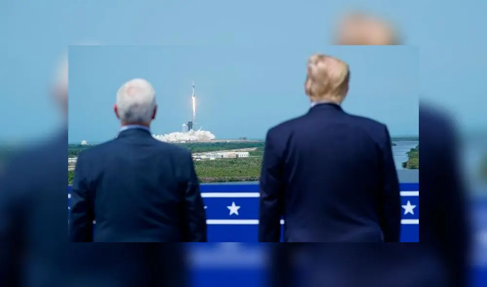 Autoridades presentes en el lanzamiento SpaceX en Florida. Foto: AFP. Autoridades presentes en el lanzamiento SpaceX en Florida. Foto: AFP.