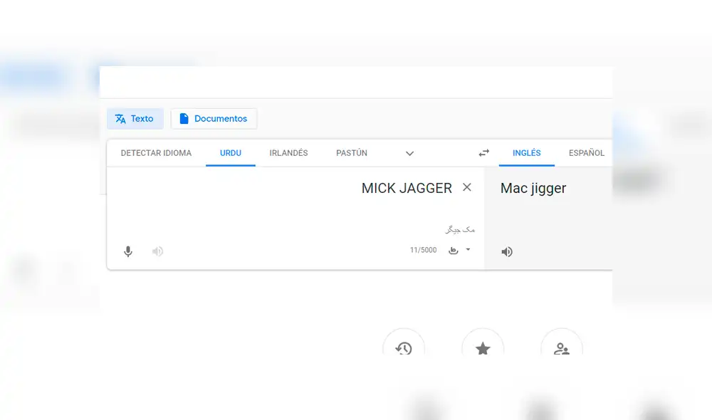Google Translate: Este usuario puso 'Mick Jagger' en el traductor y el resultado lo dejó sin palabras [FOTOS]