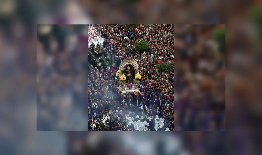 Imagen del Cristo Moreno estuvo a punto de sufrir accidente durante procesión. Créditos: La República. Imagen del Cristo Moreno estuvo a punto de sufrir accidente durante procesión. Créditos: La República.