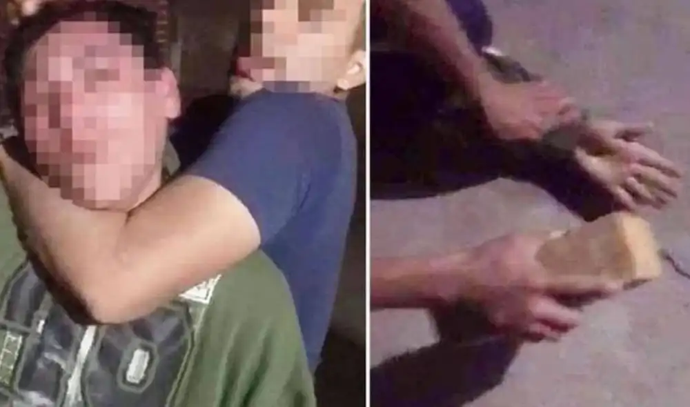 El violento video se viralizó a través de WhatsApp. Foto: Captura/El Tribuno El violento video se viralizó a través de WhatsApp. Foto: Captura/El Tribuno