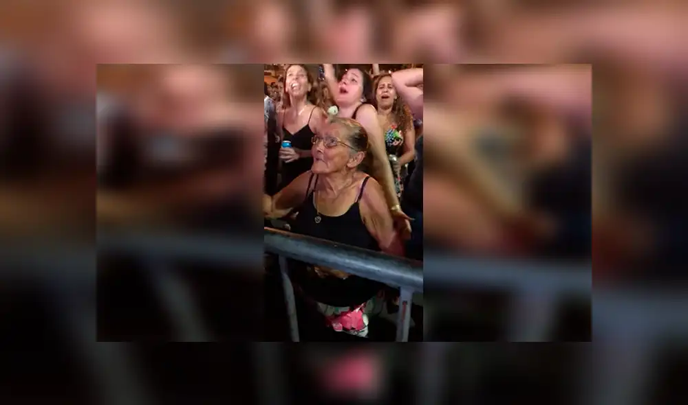 Facebook: Abuela causa furor en las redes al aparecer cantando y bailando en concierto