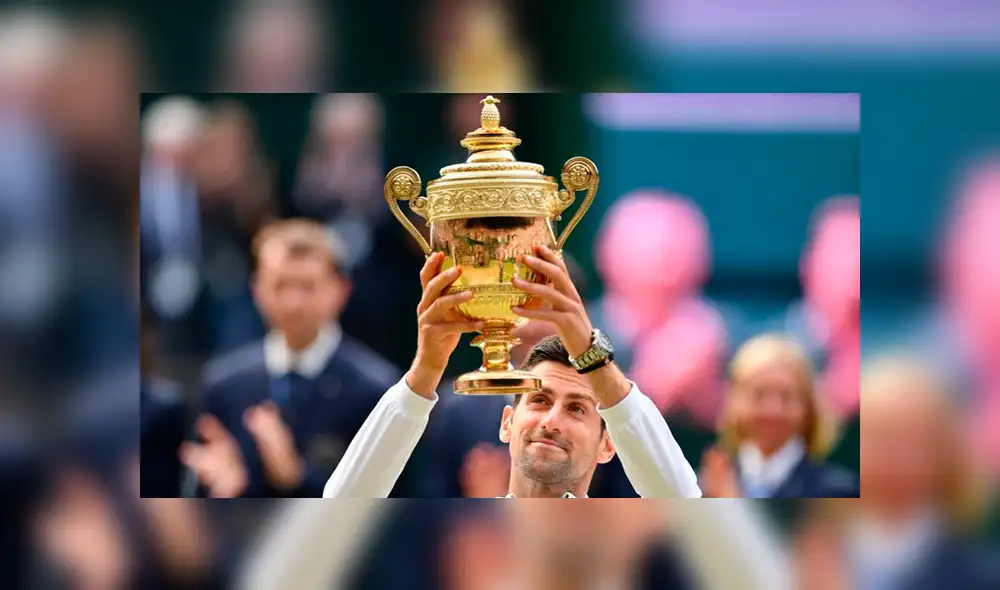 'Nole' obtuvo su segundo título de Wimbledon consecutivo. Créditos: AFP 'Nole' obtuvo su segundo título de Wimbledon consecutivo. Créditos: AFP