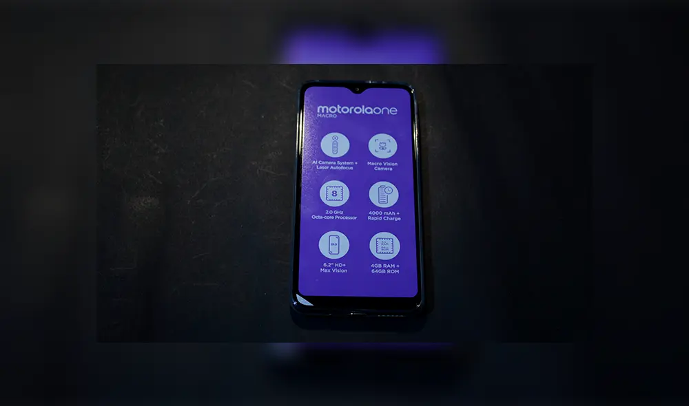 Principales características del Motorola One Macro. | Foto: Carol Larrain.