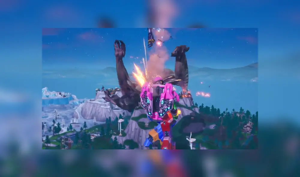 Las mejores postales del evento del fin de la temporada 9 en Fortnite. Revive la batalla entre el Monstruo y el Robot desde todo ángulo.