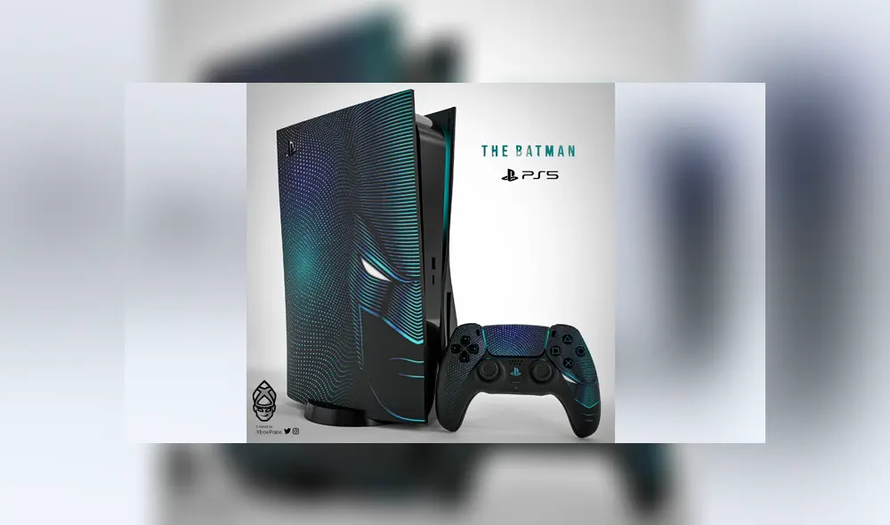 PS5 inspirada en Batman. Foto: XboxPope / Twitter. PS5 inspirada en Batman. Foto: XboxPope / Twitter.