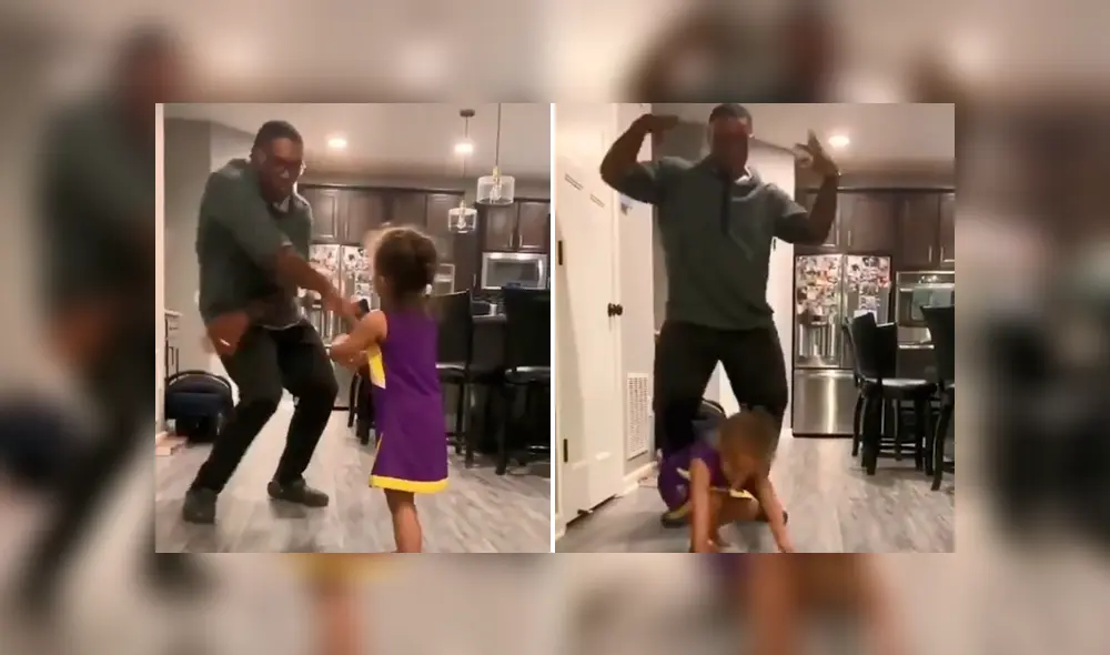 El hombre jamás imaginó que su hija bailaría de esa forma a tan corta edad. Foto: captura