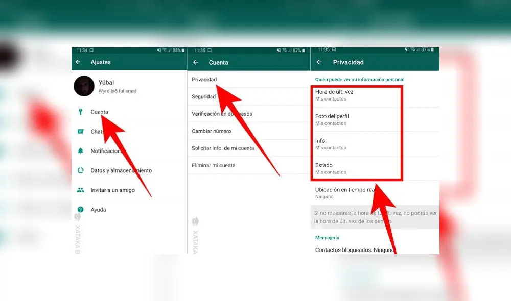 No podrán ver nuestra información personal de WhatsApp. No podrán ver nuestra información personal de WhatsApp.