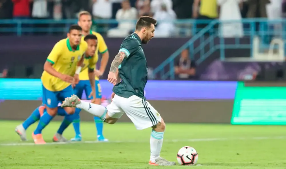 Lionel Messi marcó el primero del encuentro. (Créditos: selección argentina) Lionel Messi marcó el primero del encuentro. (Créditos: selección argentina)