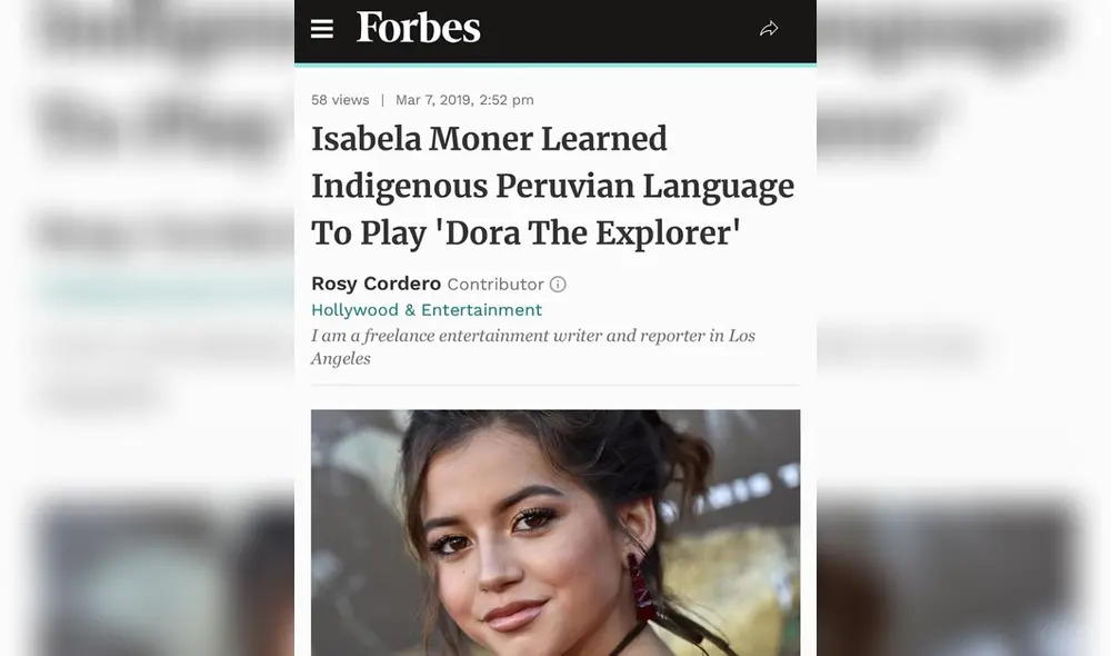 Isabela Moner habla quechua en ‘Dora y la ciudad perdida’